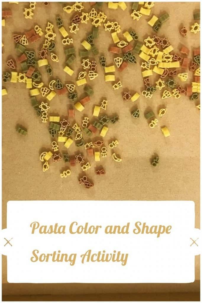 Pasta Color Sorting Activity With Toddler 2 Using pasta to help toddlers learn about colors and different shapes