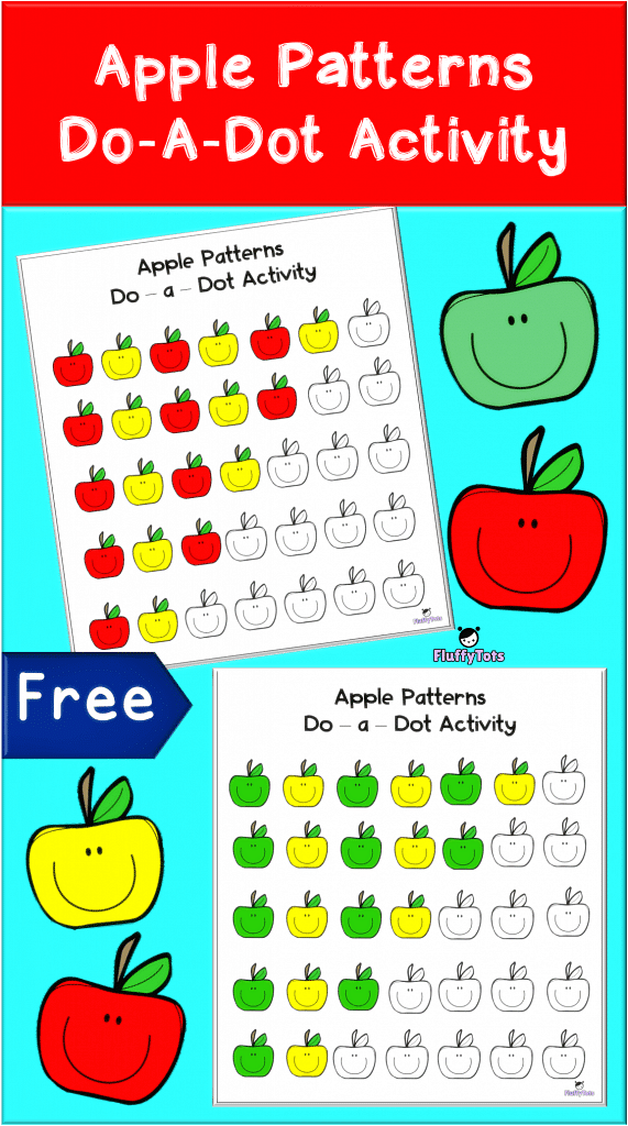Apple Pattern Do-a-Dot Printable