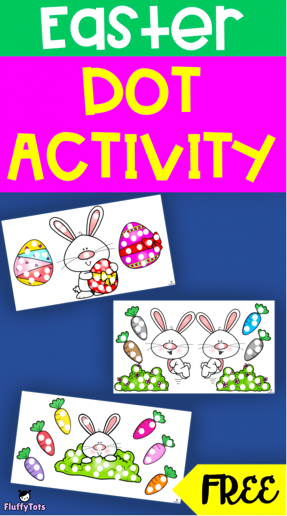 Easter Dot Activity Printable : FREE 3 Fun Pages for Your Toddlers 2 ASTER DOT STICKER ACTIVITY
