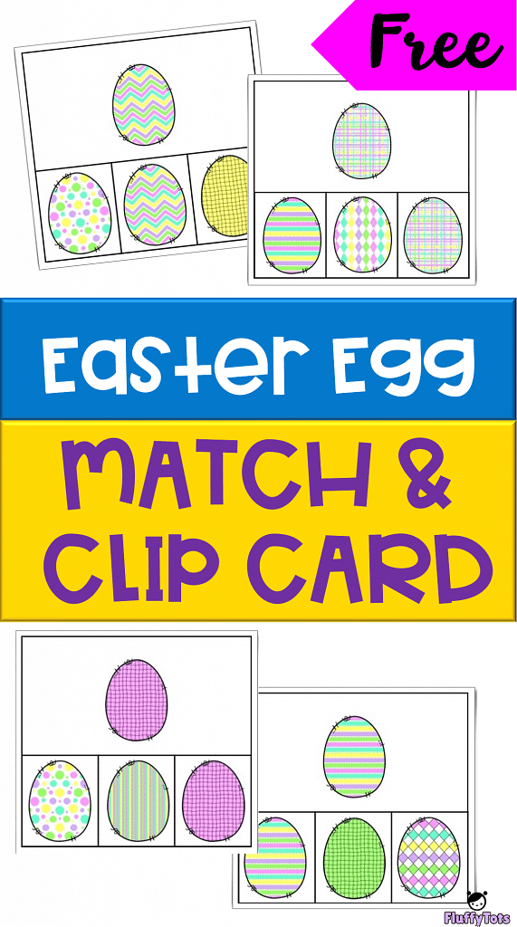 Easter Egg Printable Match the Pattern 2 Easter Egg printable pattern activities for toddlers