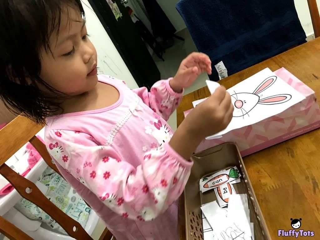 Feed The Bunny Sight Word Game : Easy Game for 100 Basic Fry's Sight Word 5 Easter sight word game