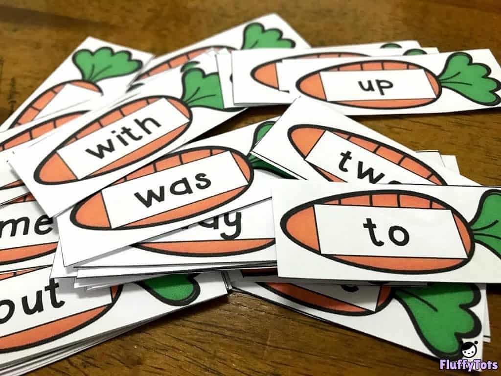 Feed The Bunny Sight Word Game : Easy Game for 100 Basic Fry's Sight Word 4 Feed the bunny sight word game