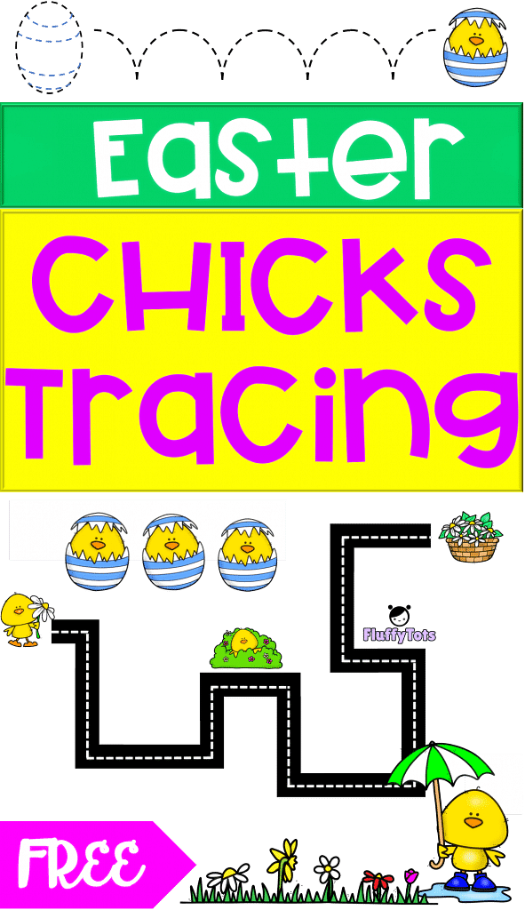 easter chicks freebie tracing mats