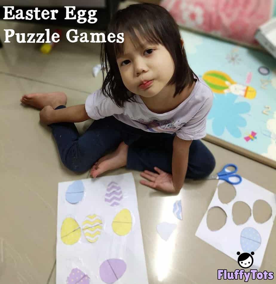 FREE 18 Puzzle with Easter Egg Printable 6 easter egg printable activities cut and paste