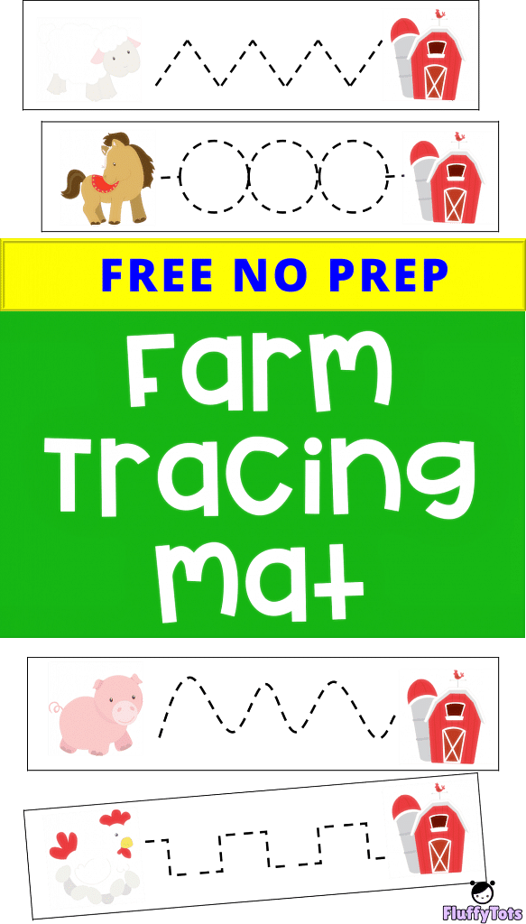 Exciting Farm Tracing Printables for Preschool and Toddler 2 farm tracing mat