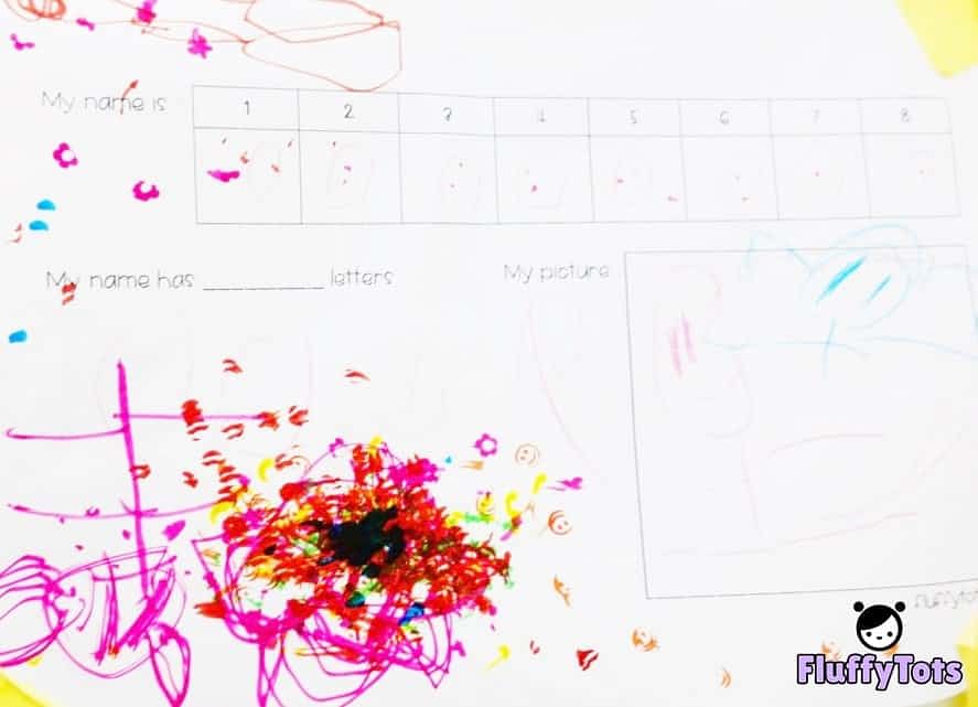Name Activity Pack : 2 Mats to Introduce Letters to Toddlers and Preschoolers 7 name activity pack