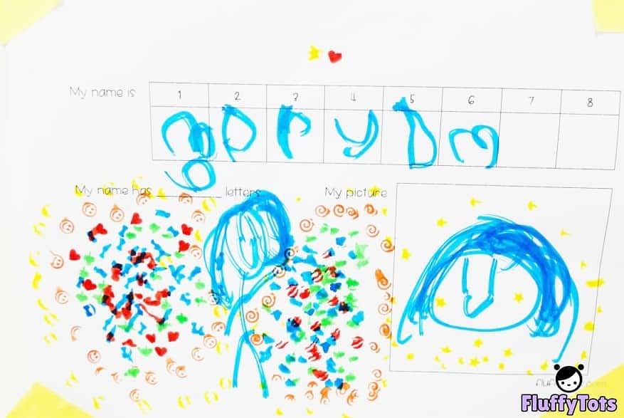 Name Activity Pack : 2 Mats to Introduce Letters to Toddlers and Preschoolers 4 name activity pack