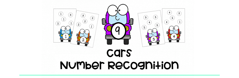 Cars Number Recognition Free Printables