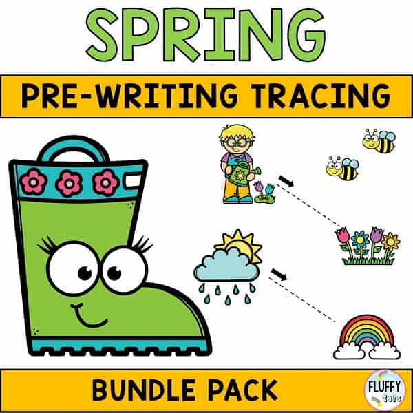Spring Pre-Writing Tracing Activities for Preschool