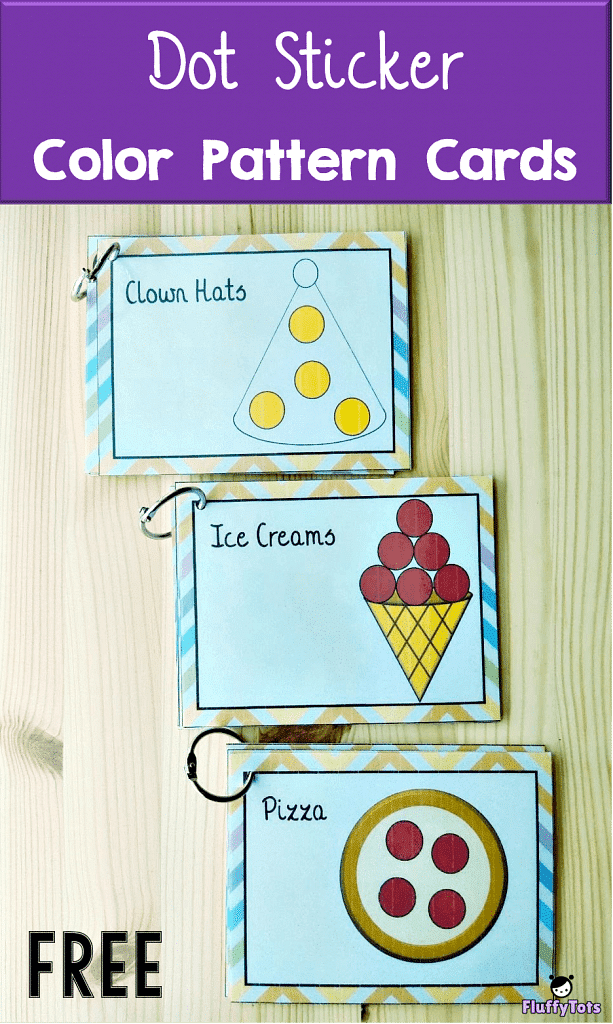 Dot Sticker Color Pattern Cards