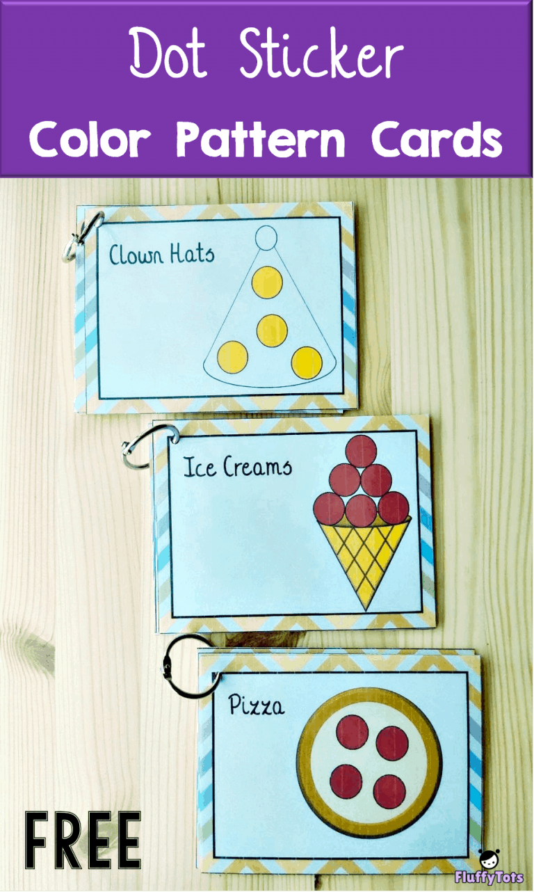 Dot Sticker Pattern Dot Sticker Color Pattern Cards : FREE 16 Exciting Pattern Cards ...