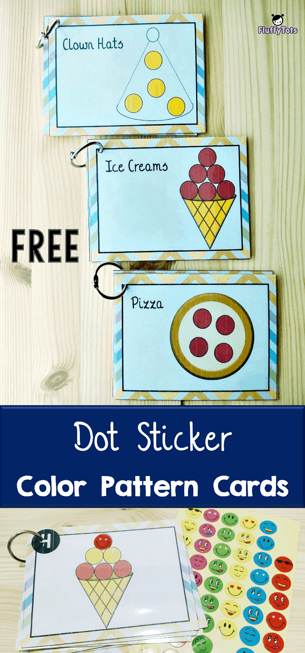 Dot Sticker Color Pattern Cards Printables