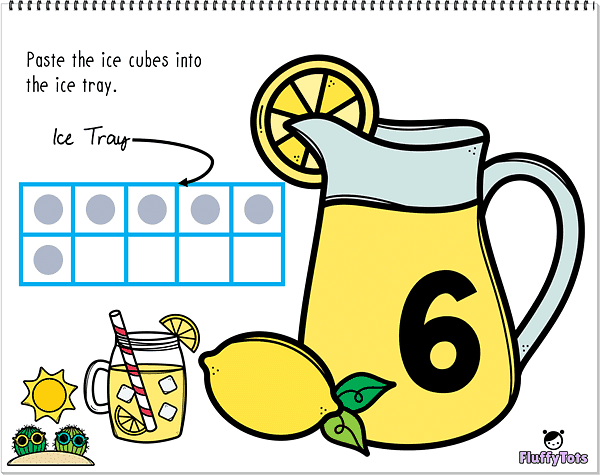 Lemonade 10-Frames Cards : FREE Counting 1-10 Printables 4 Lemonade 10-frames activity