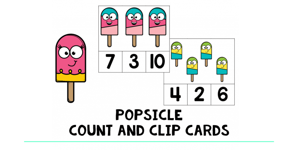Popsicle Count and Clip Cards