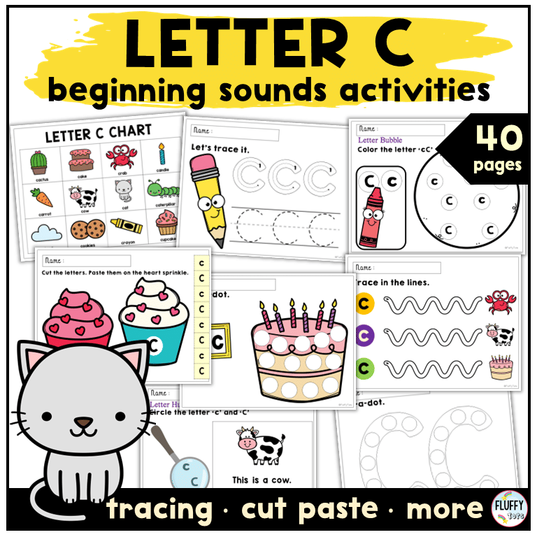 Fun Letter C Printables : 3 Beginning Sounds Activities 5 Fun Letter C Printables : 3 Beginning Sounds Activities 1