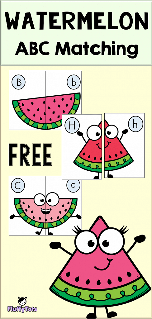 Watermelon ABC Matching Printables 2 WATERMELON ABC MATCHING