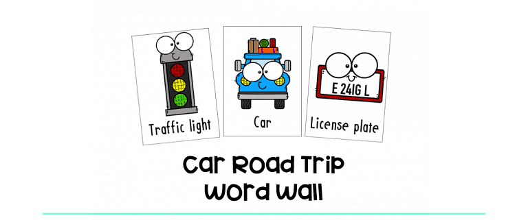 car road trip word wall