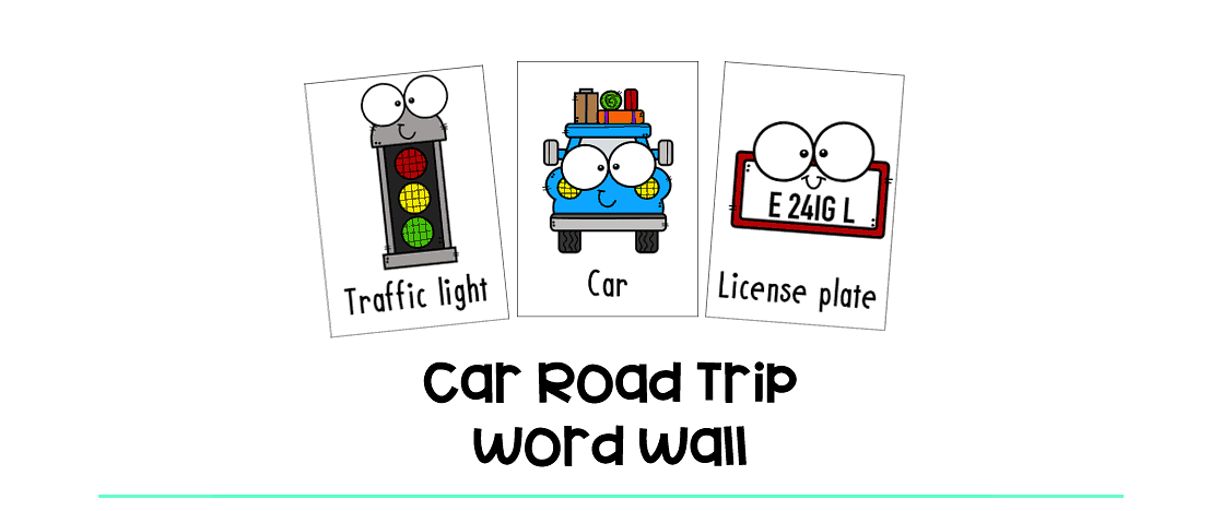 car road trip word wall
