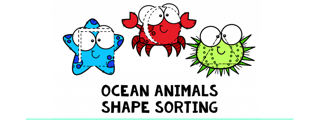 ocean animals shape printables
