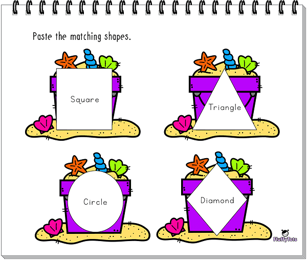 Sand Bucket Shape Sorting : FREE 6 Fun Shapes To Be Sorted 4 sand bucket shape free printables