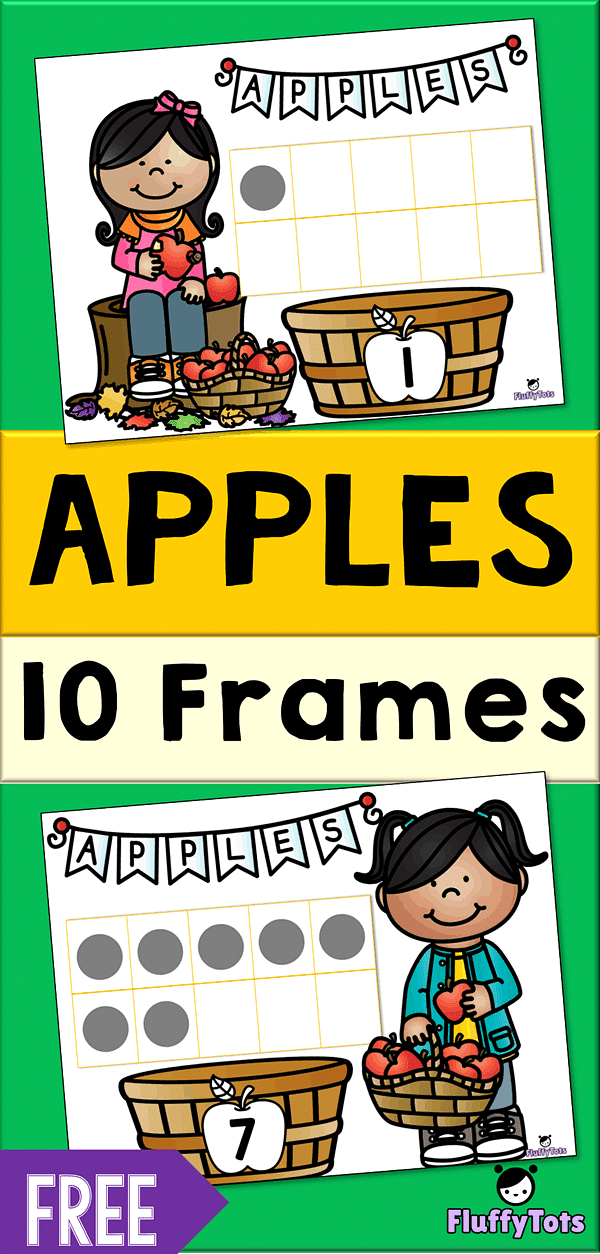 Apple 10-Frames Printables : FREE 1-10 10 Frames 2 Apple 10-Frames Printables