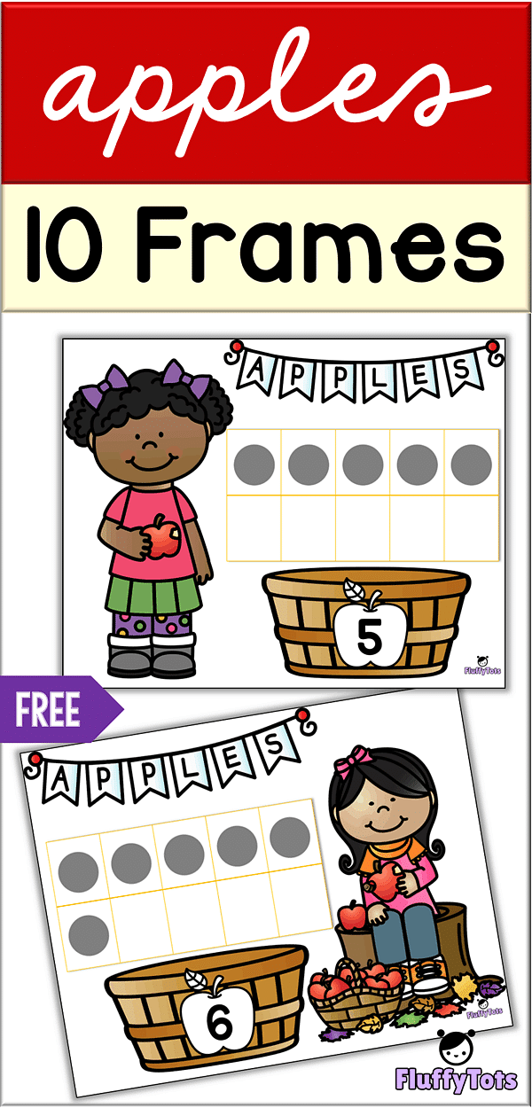 Apple 10-Frames Printables : FREE 1-10 10 Frames 6 Apple 10-Frames Printables