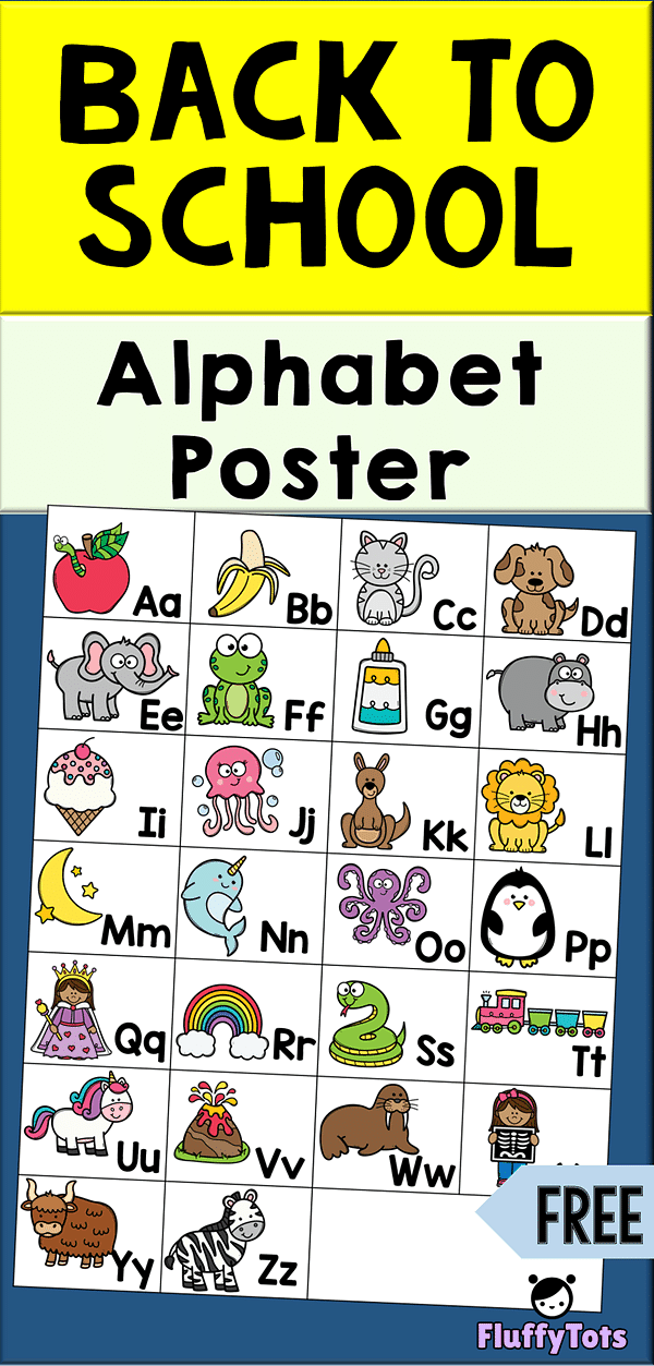 Back to School Alphabet Poster : FREE 2 Types of Alphabet Posters 2 Alphabet Poster