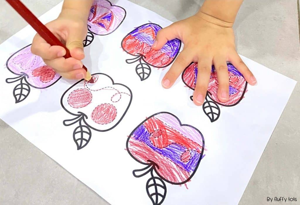 Apple tracing activities for preschool