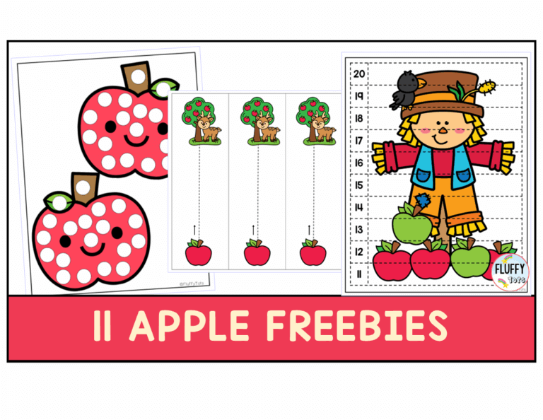 11 FREE Apple Themed Printable and Apple Lesson Plan for Preschool and Toddlers!