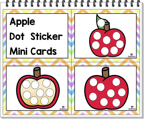 Apple Dot Stickers Mini Cards : FREE 7 Apple Dots 3 apple dot sticker printables