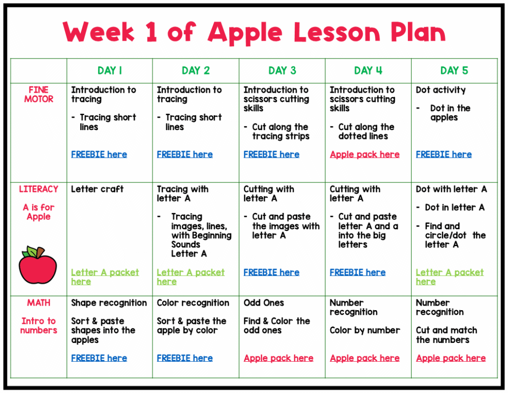11 FREE Apple Themed Printable and Apple Lesson Plan for Preschool and Toddlers! 13