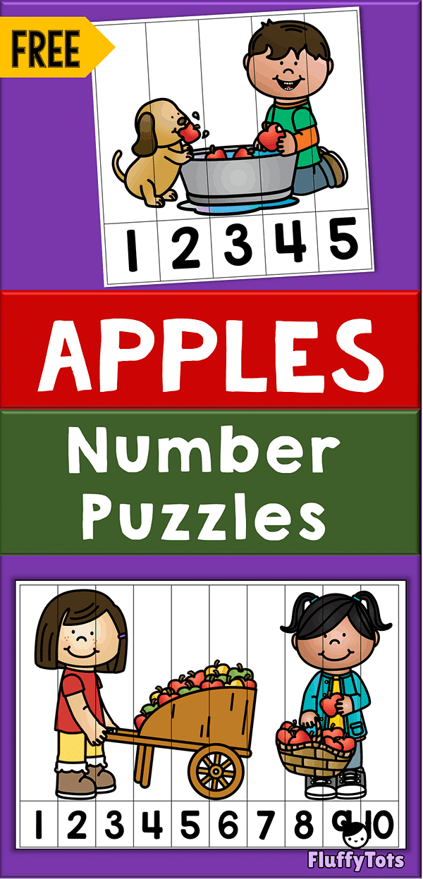 Apple Number Puzzles : FREE 5 Exciting Number Puzzles 2 apples number puzzles