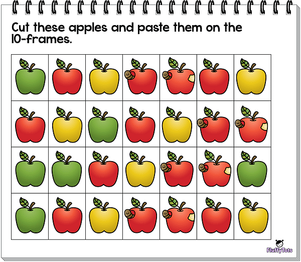 Apple 10-Frames Printables : FREE 1-10 10 Frames 3 apple ten frames printables