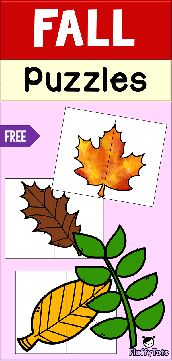 Fall Leaves Puzzle : FREE 4 Leaves Puzzle 2 Fall Leaves Puzzle Printables