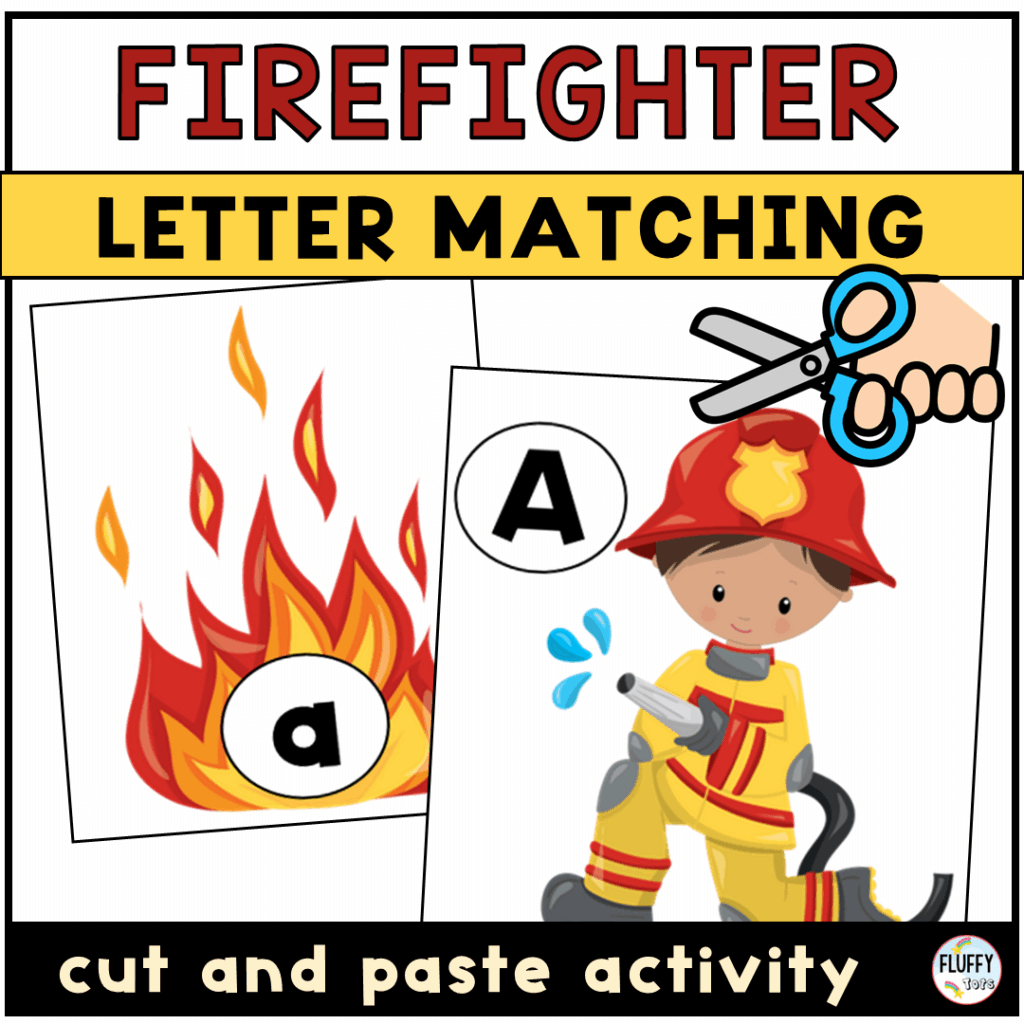 Firefighter Letter Match : FREE 26 ABC Letters 2