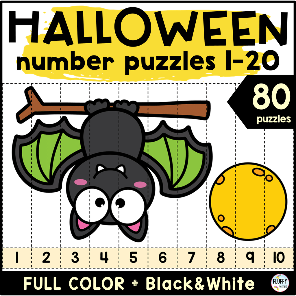 Halloween Number Puzzles 11-20 : Exciting Activity for Teen Number 1
