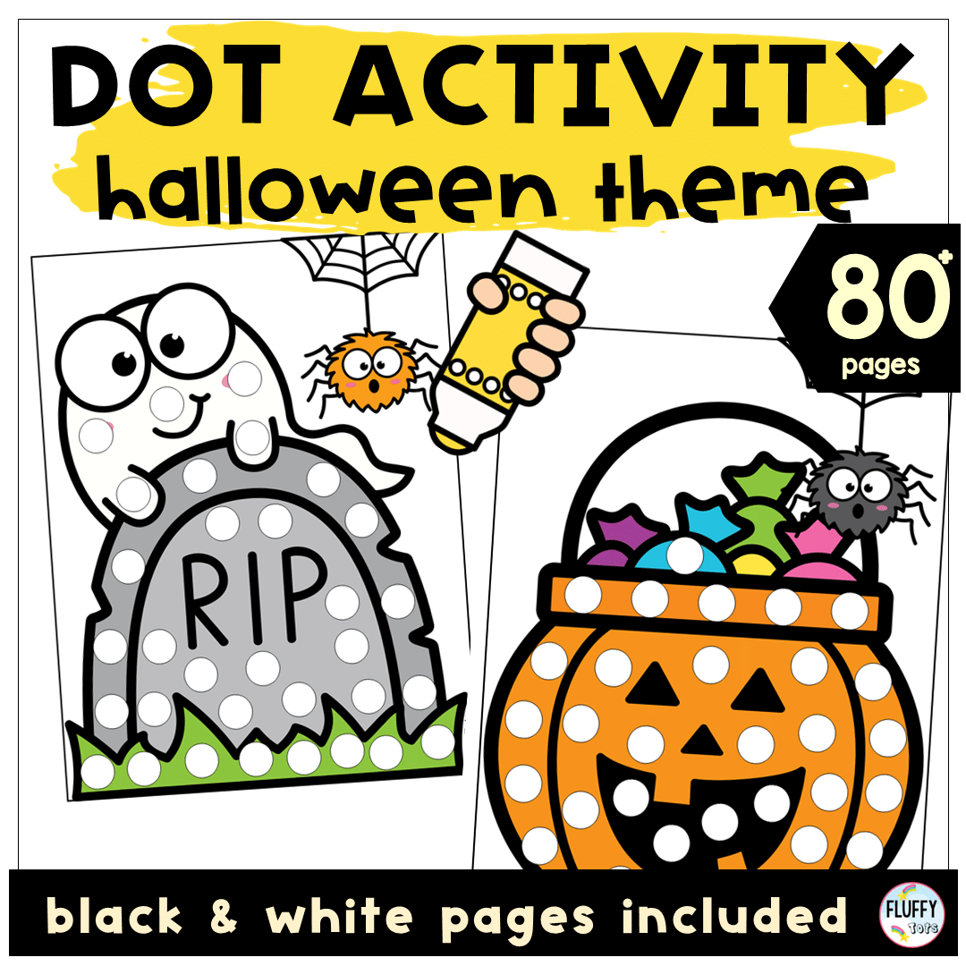 Spider Do-a-Dot Printables : FREE 2 Spiders - FluffyTots