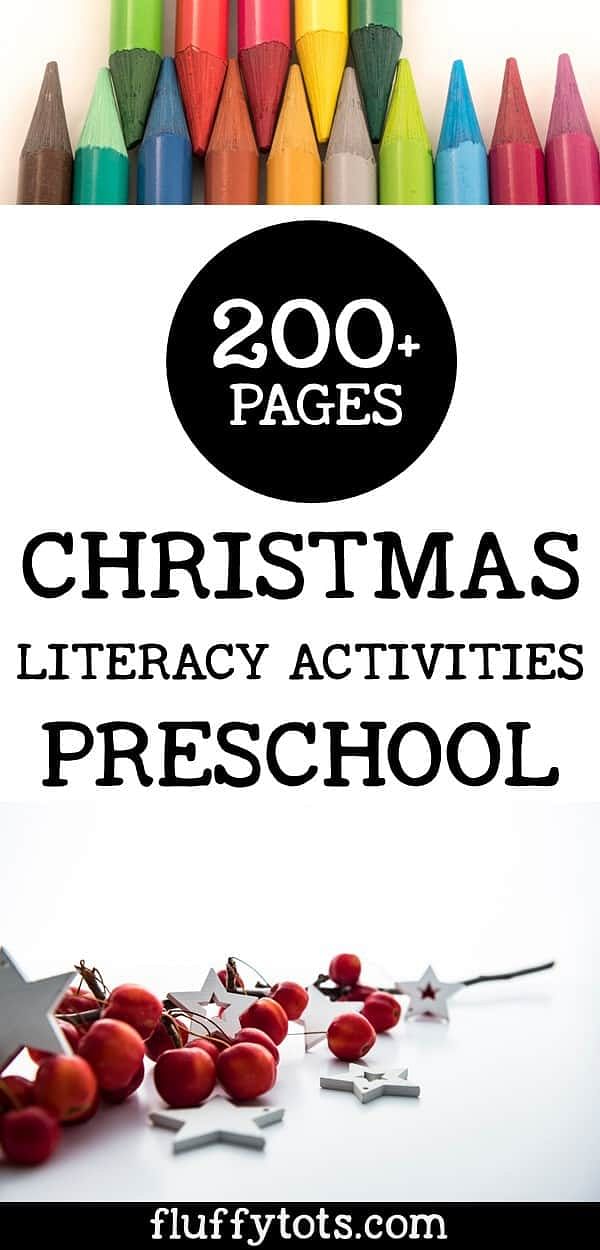 Christmas Literacy Center for Preschool PreK