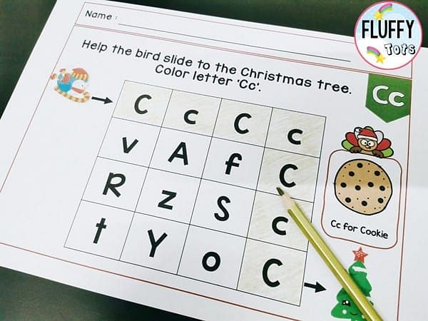Christmas Letter Maze 