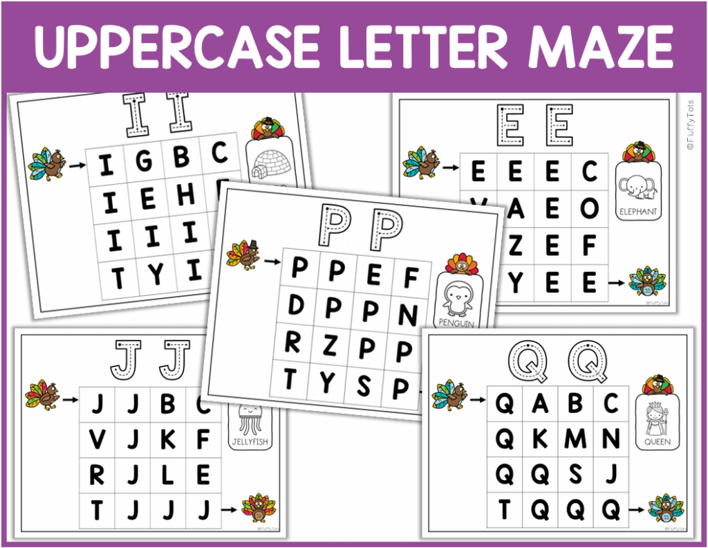 70+ Pages of Easy Thanksgiving Letter Maze for Fall Literacy Center 4 70+ Pages of Easy Thanksgiving Letter Maze for Fall Literacy Center 4