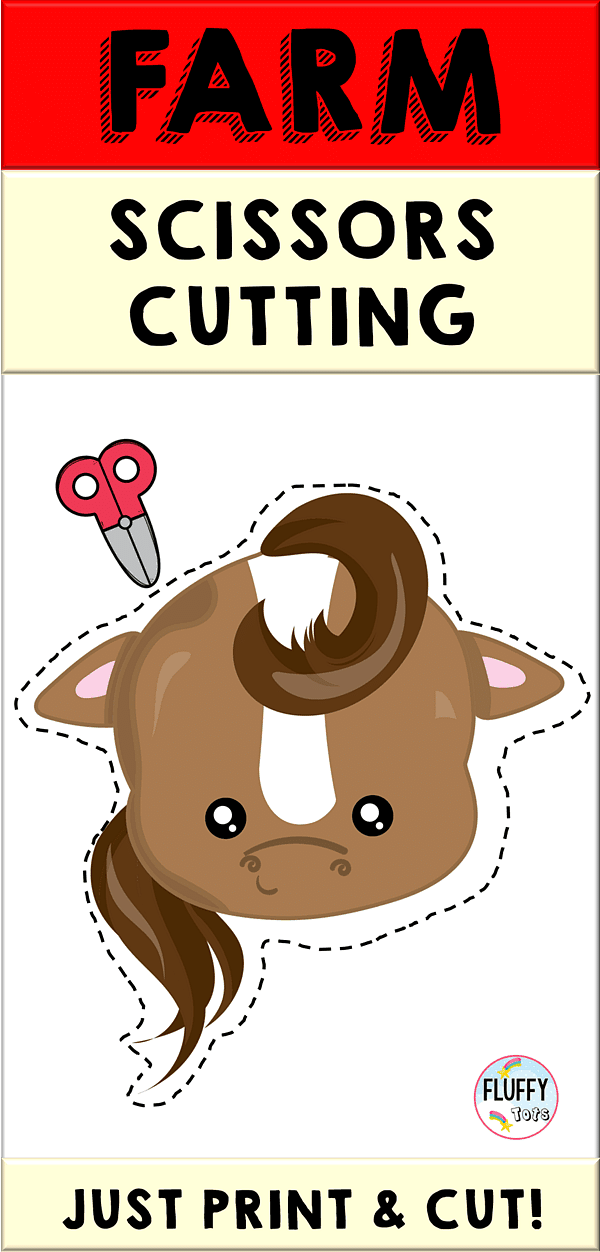 Farm Scissors Cutting Printable : FREE 2 Farm Animals 2 farm scissors cutting for preschool