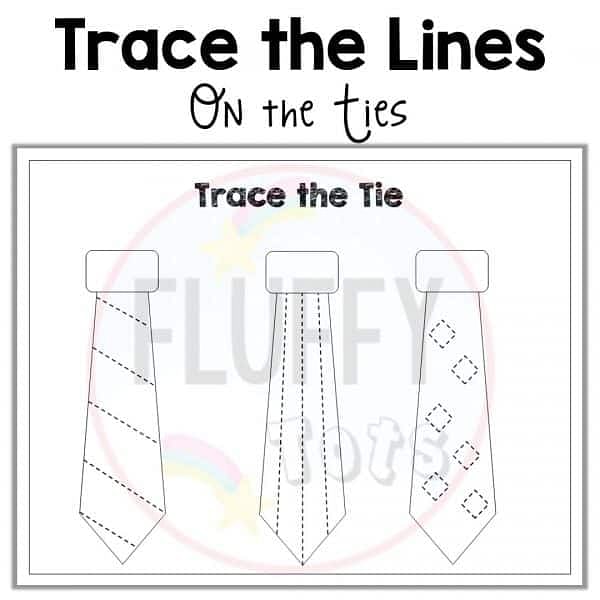 Free Father's Day Tracing Pages for Preschool and Toddler Kids 3 Father's day tracing activities