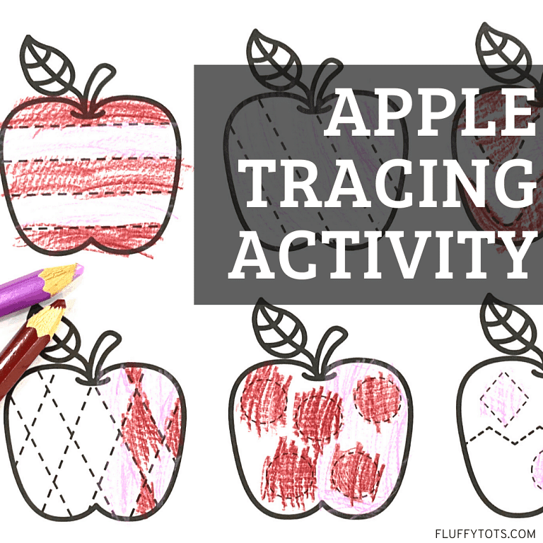 Apple Tracing Printables: FREE 6 Fun Tracing Apples