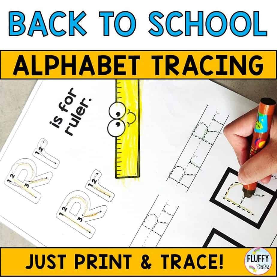 back to school tracing worksheet