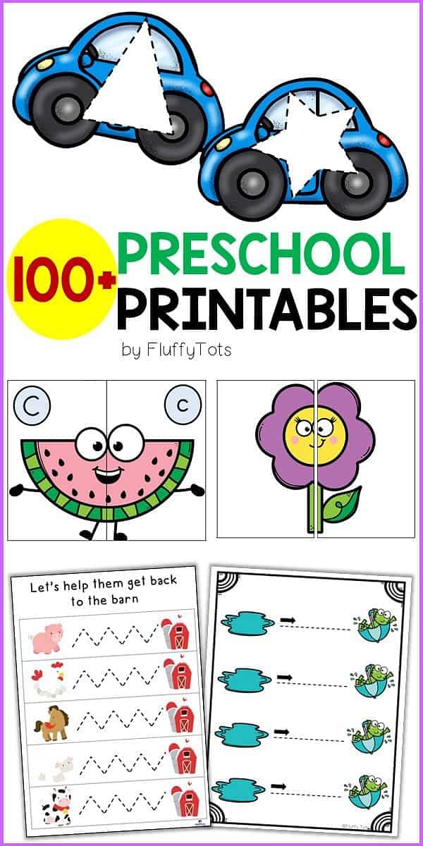 100+ Preschool Printables & Worksheets for Fun Learning 1 preschool printables
