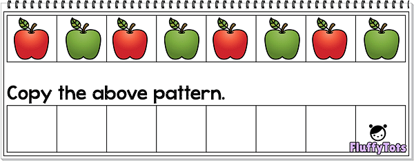 Apple Patterns Printables : FREE 4 ABAB Patterns 4 Apple pattern
