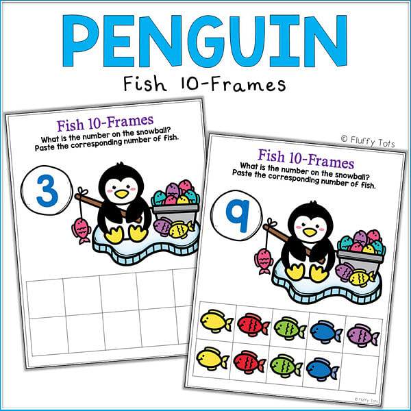 Penguin Math Activities for Preschoolers : Exciting 10 Activities 11 penguin math counting mat preschool