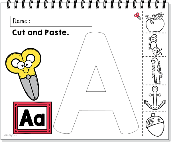 Easy Letter A Activities : 3 Beginning Sounds Cut and Paste 2 Letter A Activities