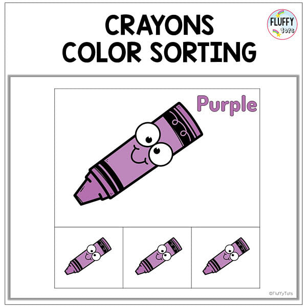 Fun Back to School Color Sorting Printable Activity 1 color sorting printable activity