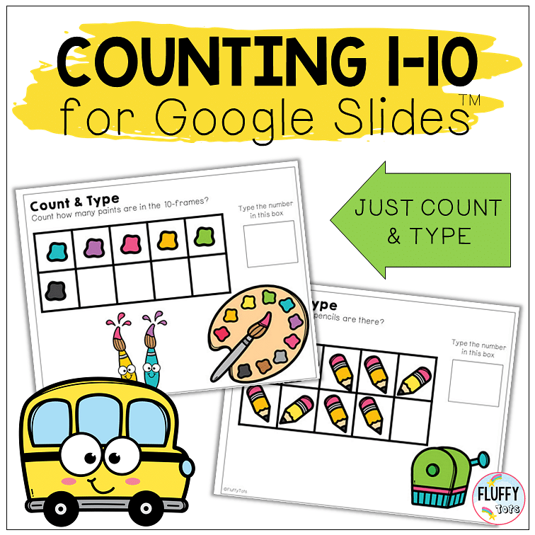 Fun Counting Activities for Google Slides™ : 10-Frames Counting 1 counting activities for Google Slides